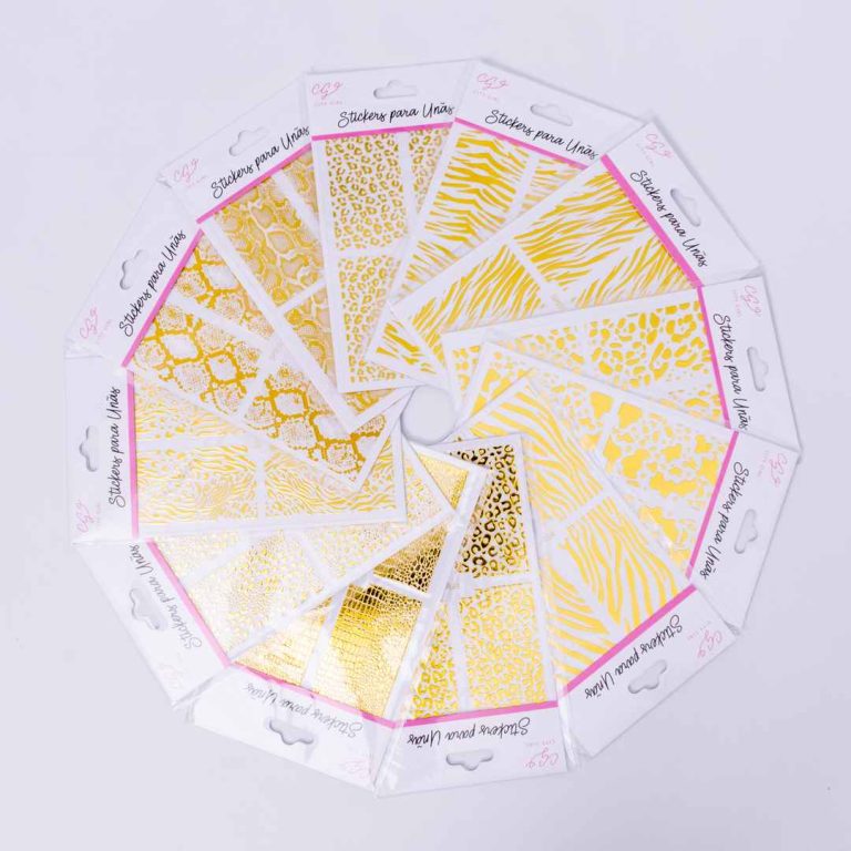 STIKERS PARA UÑAS ANIMAL PRINT CITY GIRL X 12 UNIDADES KKZ-7448*2400