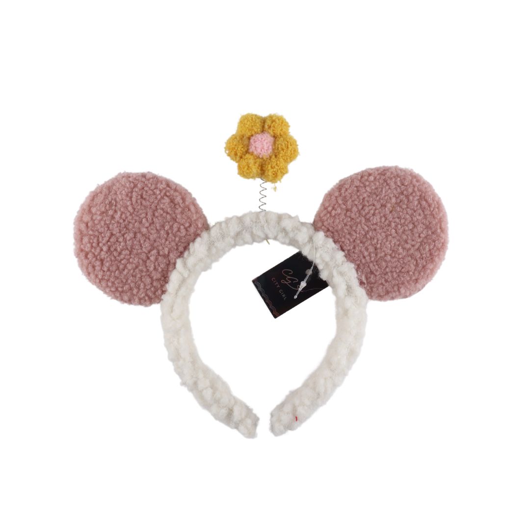 VINCHA CON OREJITAS Y FLOR 3219-1