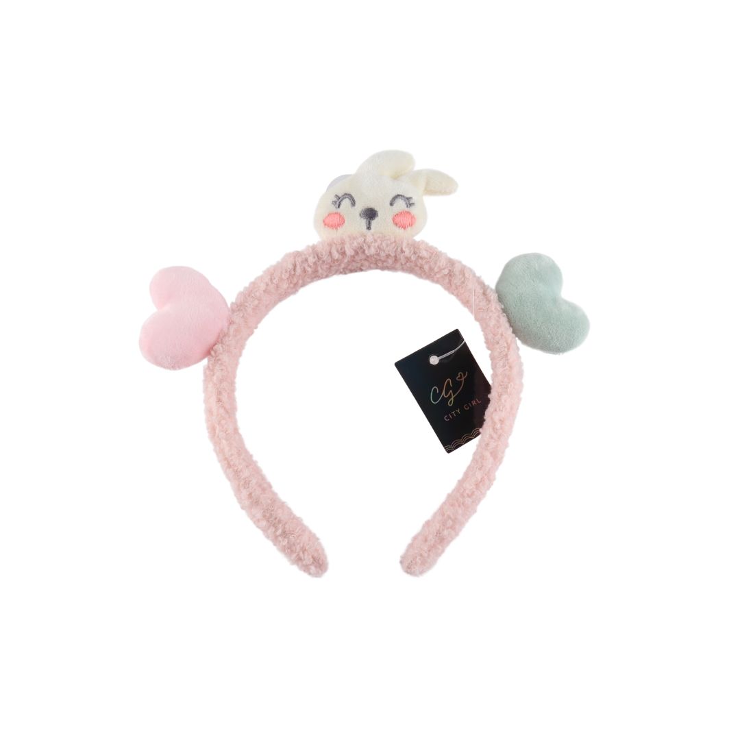 VINCHA CON CORAZONES Y CONEJITO 3219-2