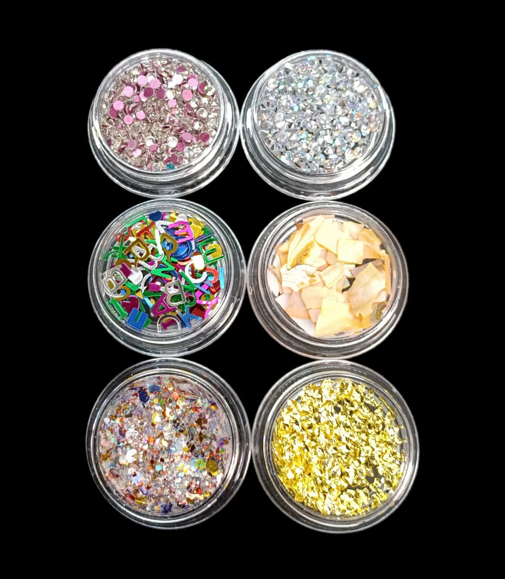 DECORACION PARA UÑAS, VARIOS MODELOS 6 PCS CITY GIRL GOG-23611