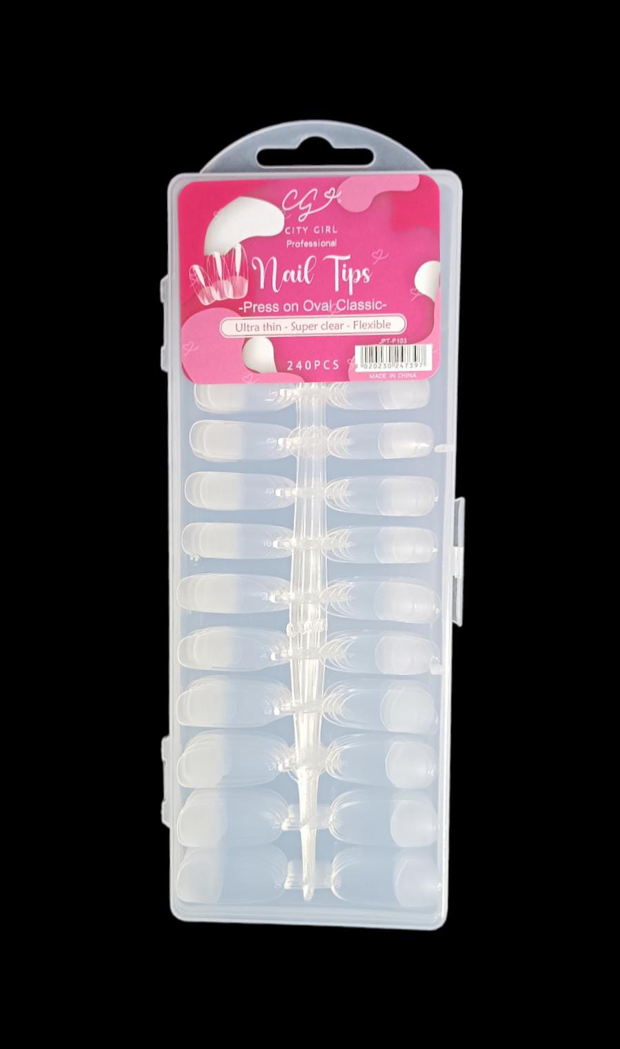 TIPS SOFT GEL OVAL CLASSIC 240PCS CITY GIRL JPT-P103