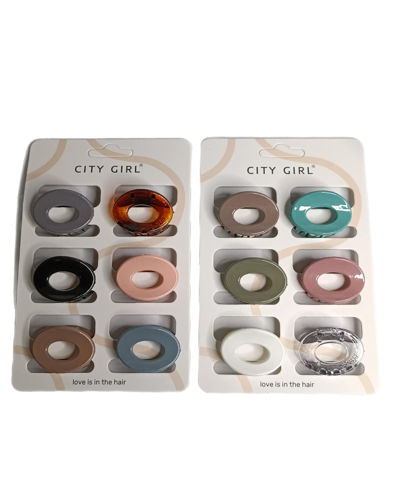 BROCHES PARA EL PELO X6 PCS, VARIOS COLORES CITY GIRL 3610-5*600