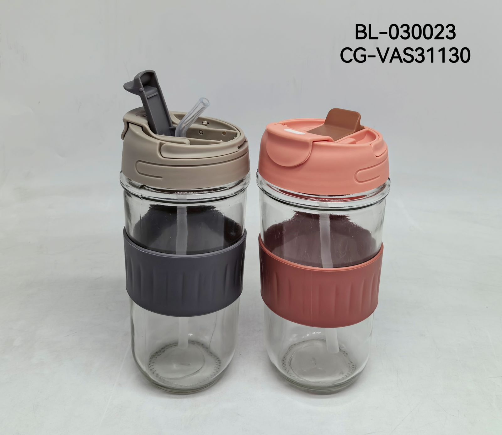 VASO DE VIDRIO CON SORBETE, 2 COLORES CITY GIRL BL-030023*50