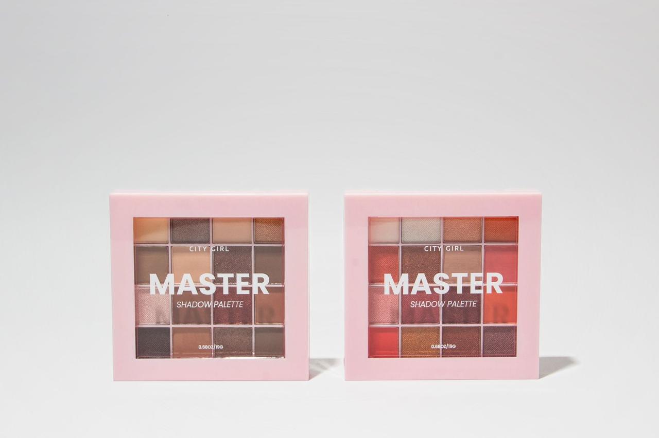 PALETA DE SOMBRAS MASTER 16 COLORES, 2 TONOS CITY GIRL RL-F6641-R*144