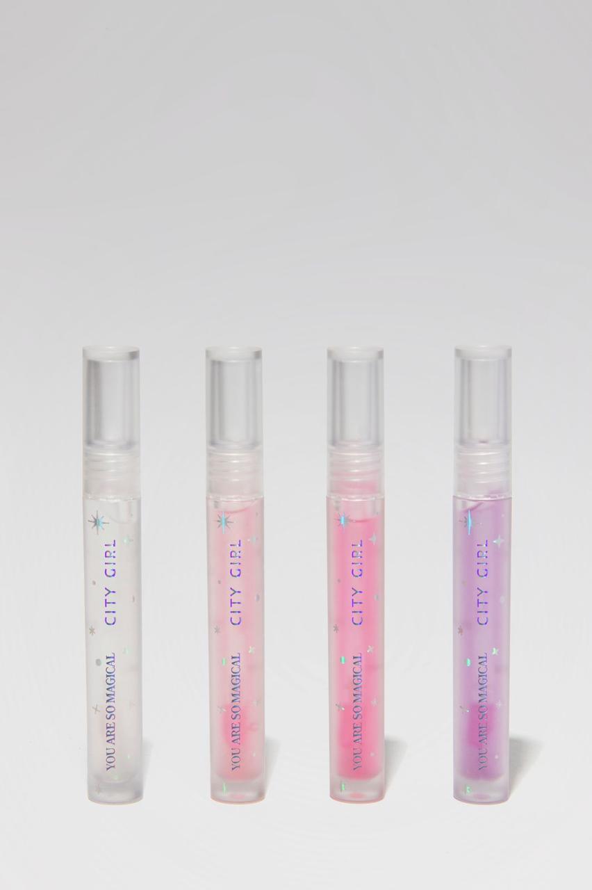 LIP GLOSS MÁGICO 3.5G, 4 COLORES CITY GIRL RL-12146*288