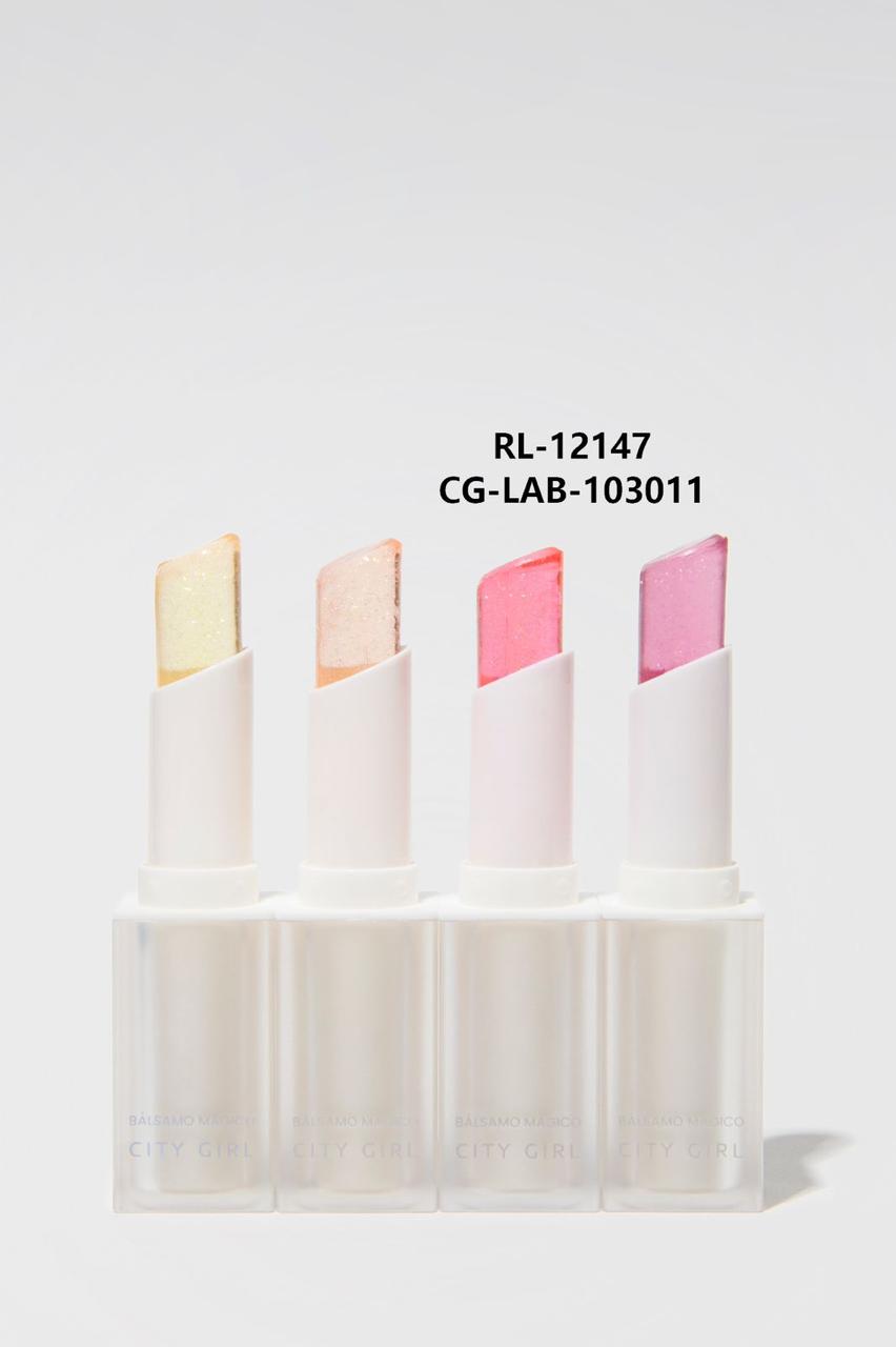 BALSAMO LABIAL MÁGICO 3.5G, 4 COLORES CITY GIRL RL-12147-R*288