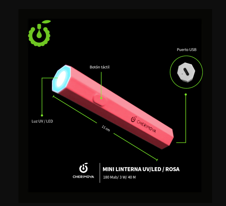 CHERIMOYA Mini lámpara led para uña portátil USB recargable BH018019