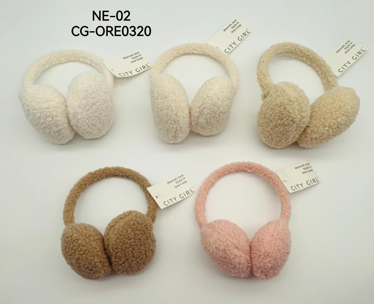 OREJERAS DE PELUCHE, 5 COLORES CITY GIRL NE-02*240