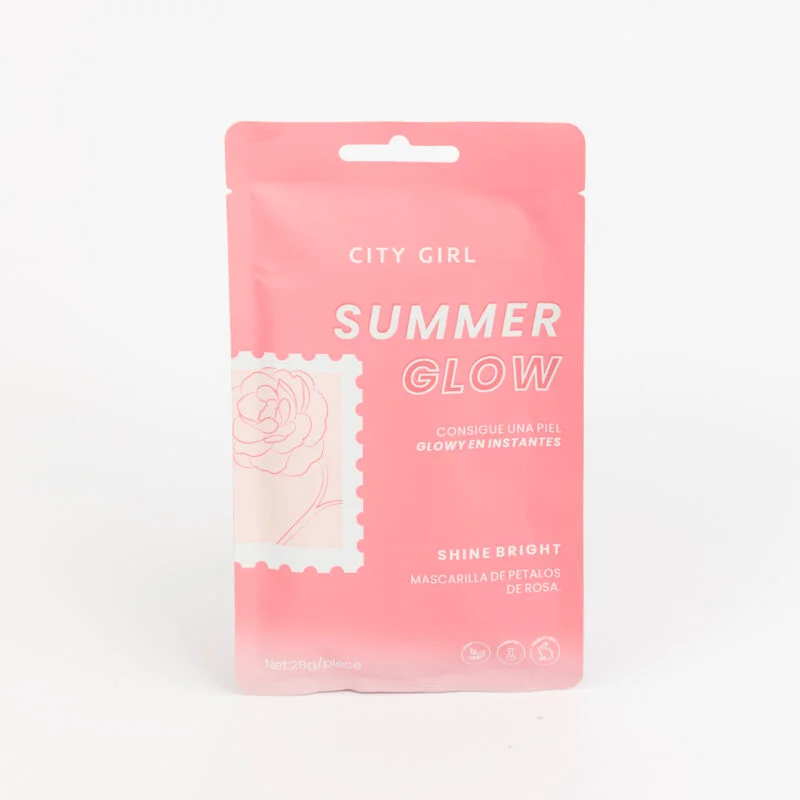 MASCARILLA FACIAL SUMMER GLOW, PÉTALOS DE ROSA CITY GIRL CG-MSK-502089-1*208