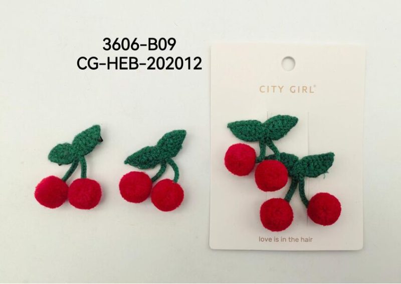 HEBILLITAS DE CEREZA X2 PCS CITY GIRL 3606-B09*720