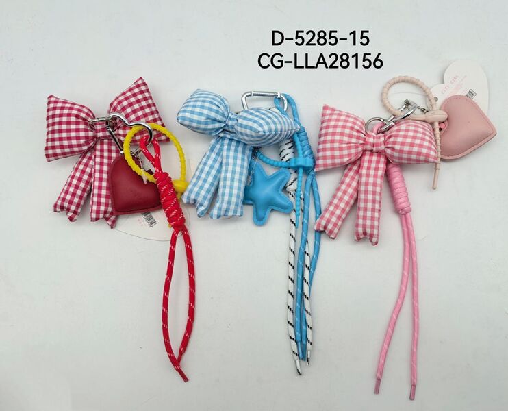 LLAVERO DE MOÑO CUADRICULADO CITY GIRL D-5285-15*240