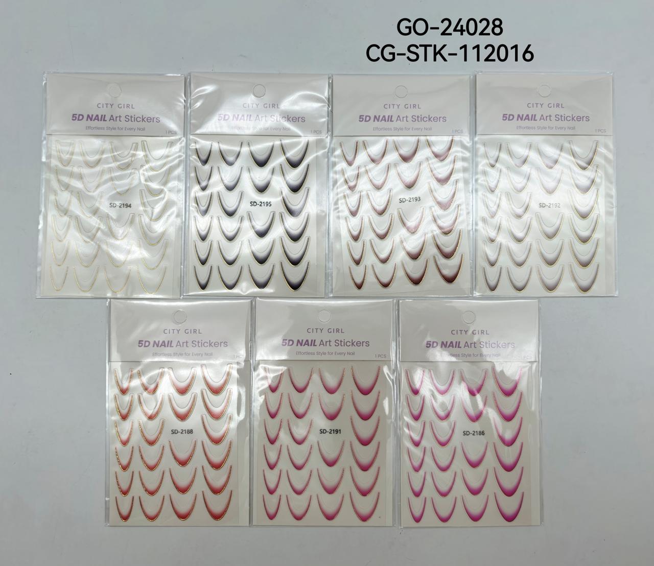 STICKER FRENCH DORADA DEGRADÉ, COLOR SURTIDO CITY GIRL GO-24028*720