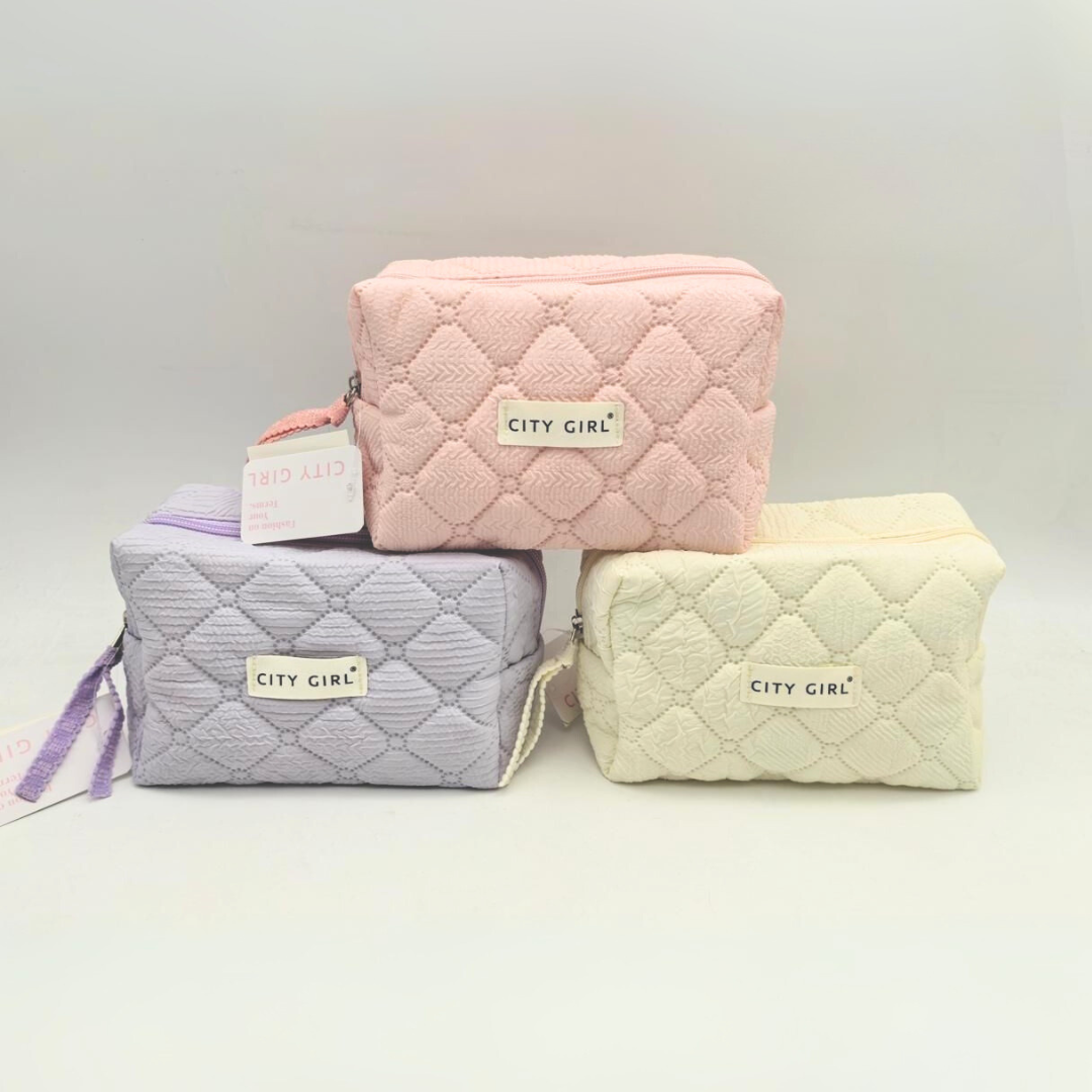 PORTA COSMETICOS DE TELA, 3 COLORES CITY GIRL RH2451*200