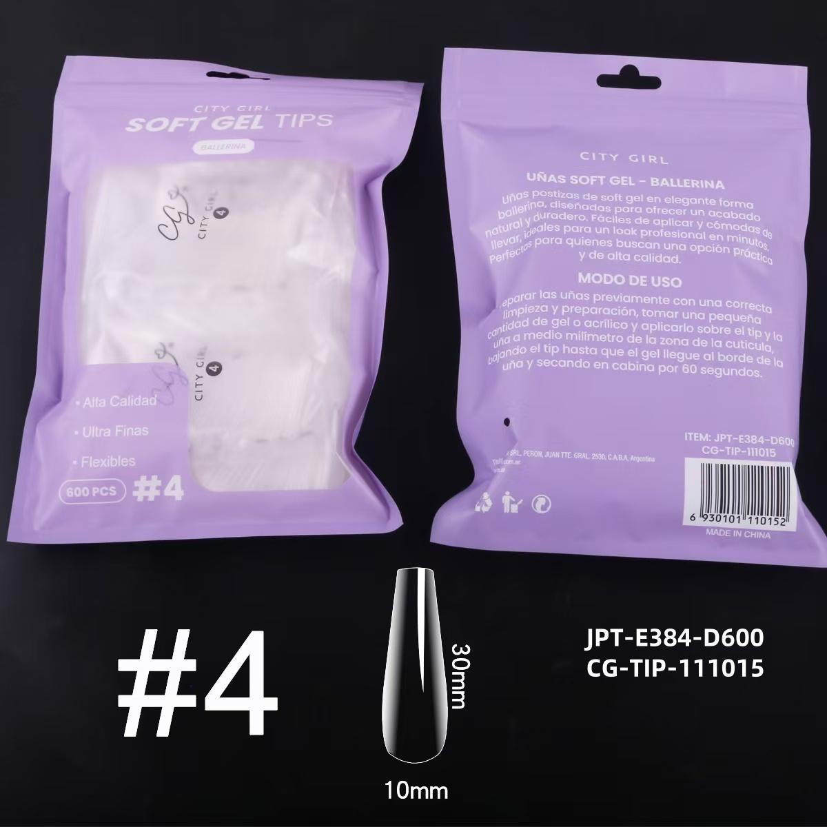 TIPS SOFT GEL EN BOLSA BALLERINA #4*240 JPT-E384-D600