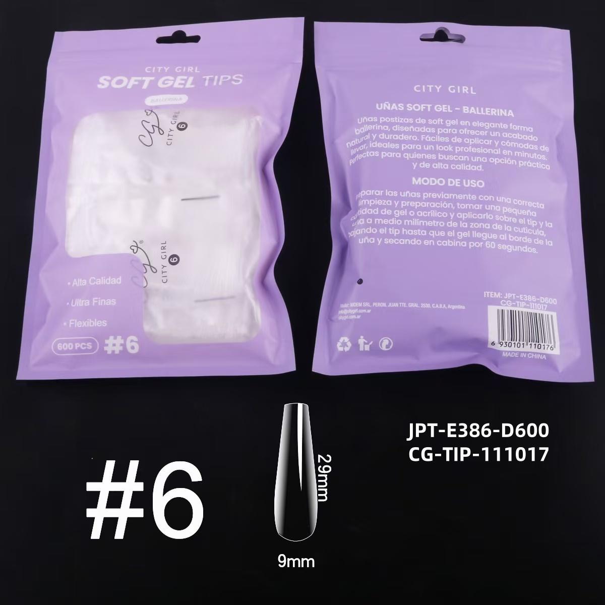 TIPS SOFT GEL EN BOLSA BALLERINA #6*240 JPT-E386-D600
