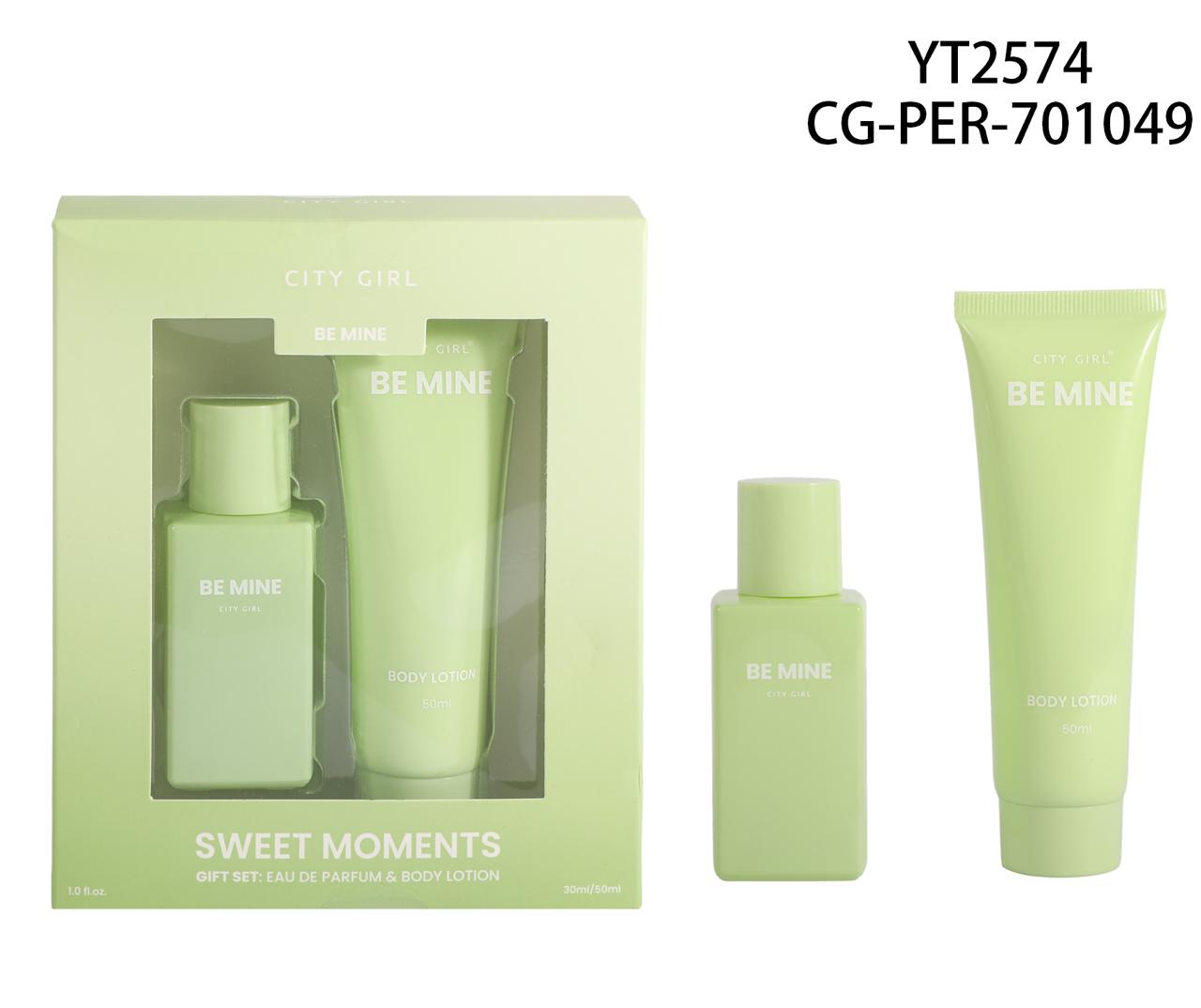 SET PERFUME + LOCIÓN CORPORAL BE MINE CITY GIRL YT2574*48