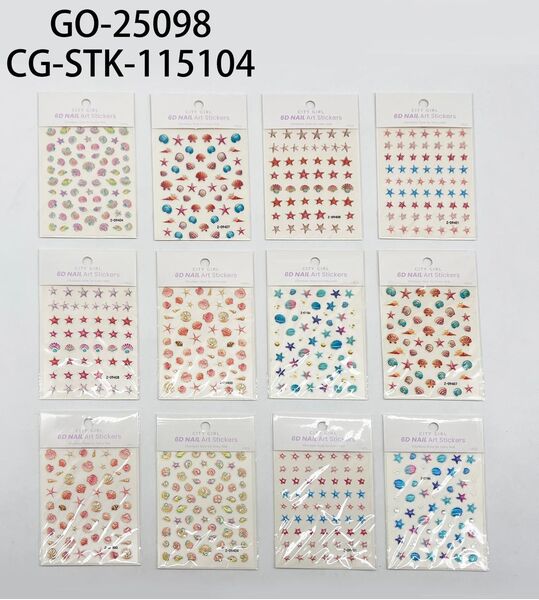 STICKERS DEL FONDO DEL MAR X12 UNIDADES CITY GIRL GO-25098*720