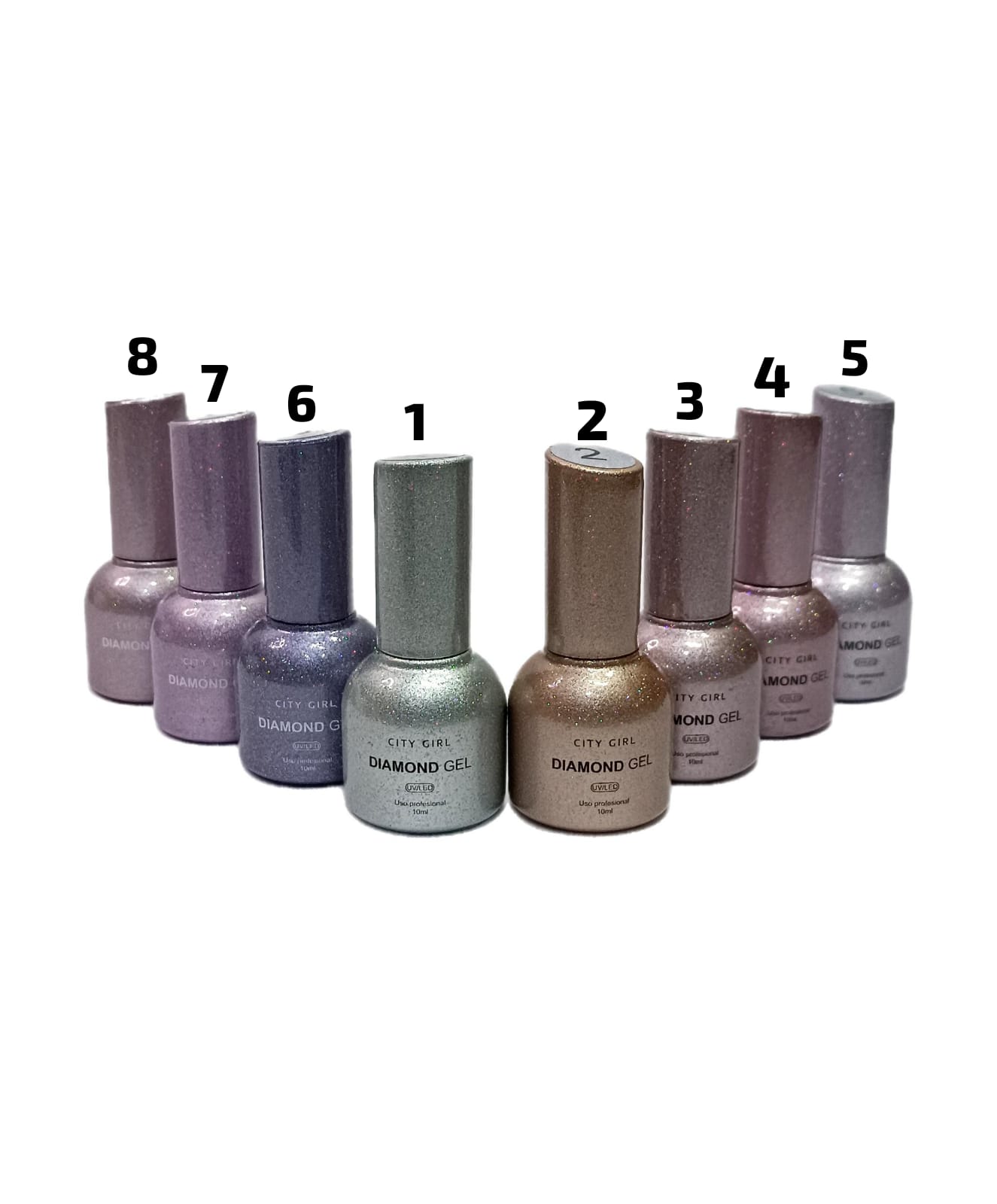 ESMALTE SEMIPERMANENTE DIAMOND GEL, 24 COLORES CITY GIRL GJ-3012