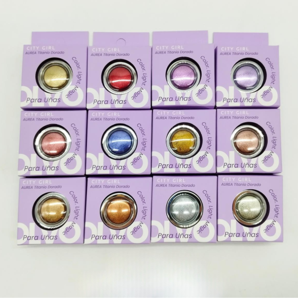POLVO ESPEJO TITANIO, 12 COLORES CITY GIRL GO-25110*720
