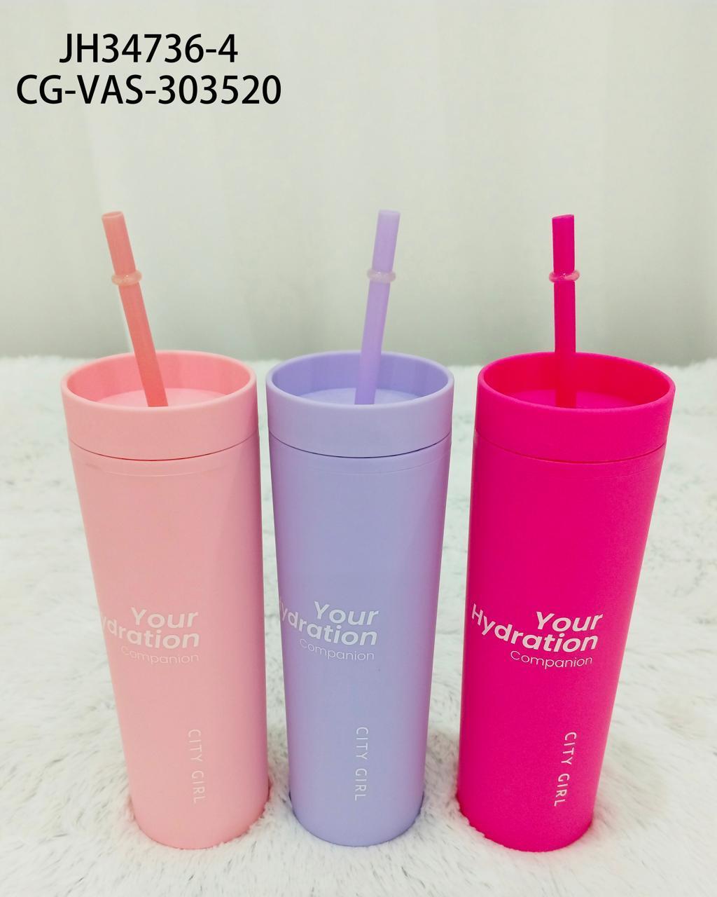 VASO DE PLASTICO CON SORBETE CITY GIRL JH34736-4*60