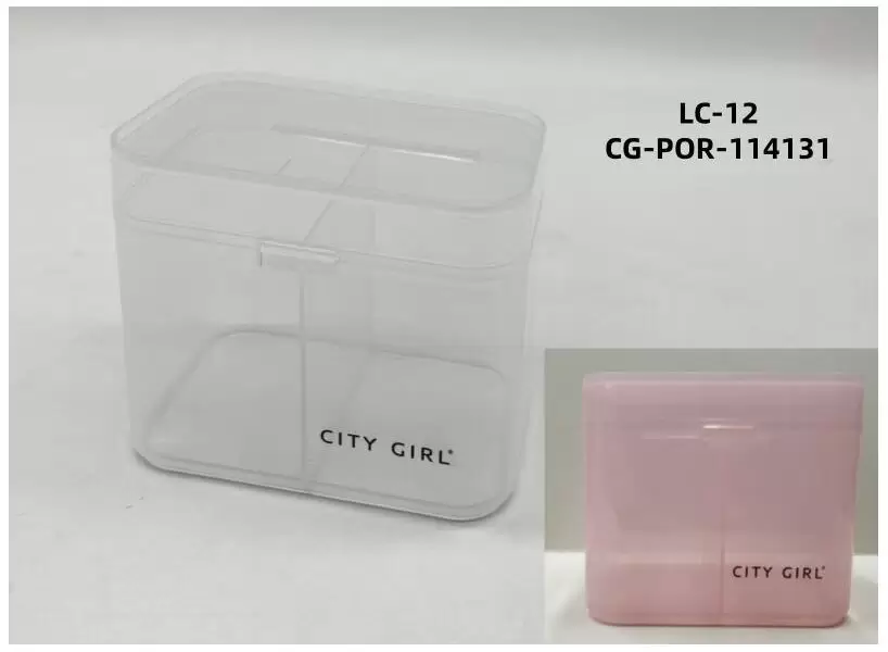 PORTA ALGODON/WIPES, 2 COLORES CITY GIRL LC-12