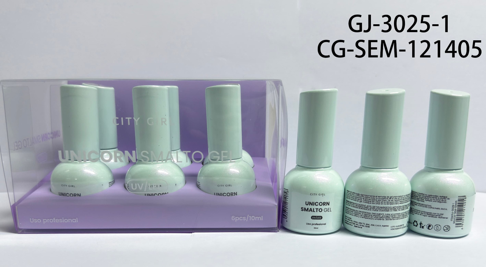 ESMALTE SEMIPERMANENTE UNICORNIO CITY GIRL GJ-3025
