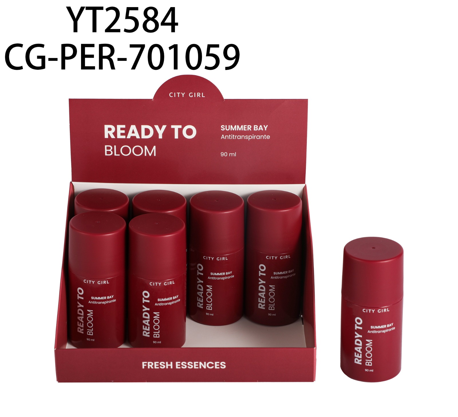 DESODORANTE ANTITRANSPIRANTE EN ROLL-ON "SUMMER BAY" 90ML CITY GIRL YT2584*96