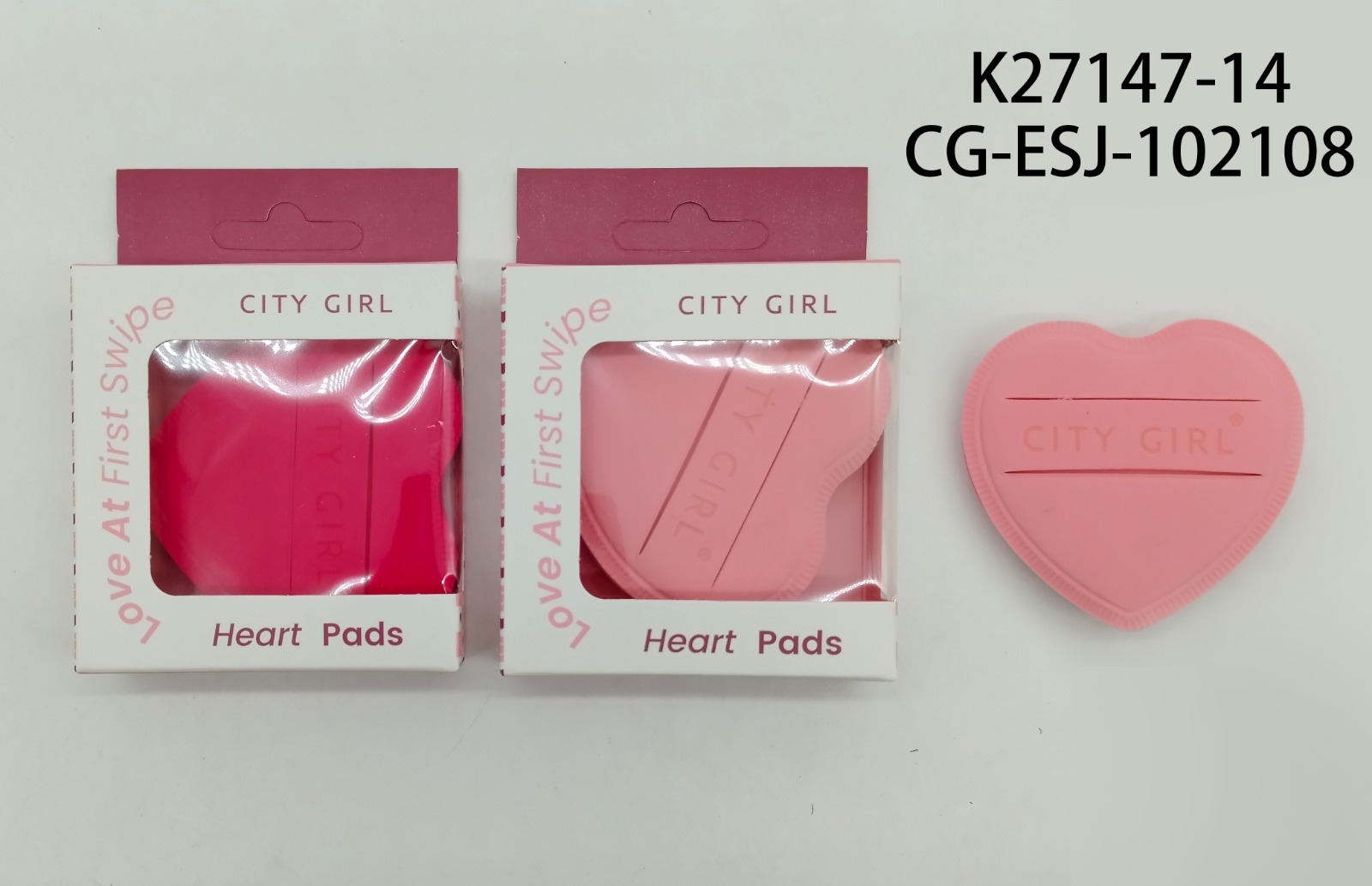 ESPONJA PARA MAQUILLAJE CORAZÓN CITY GIRL K27147-14