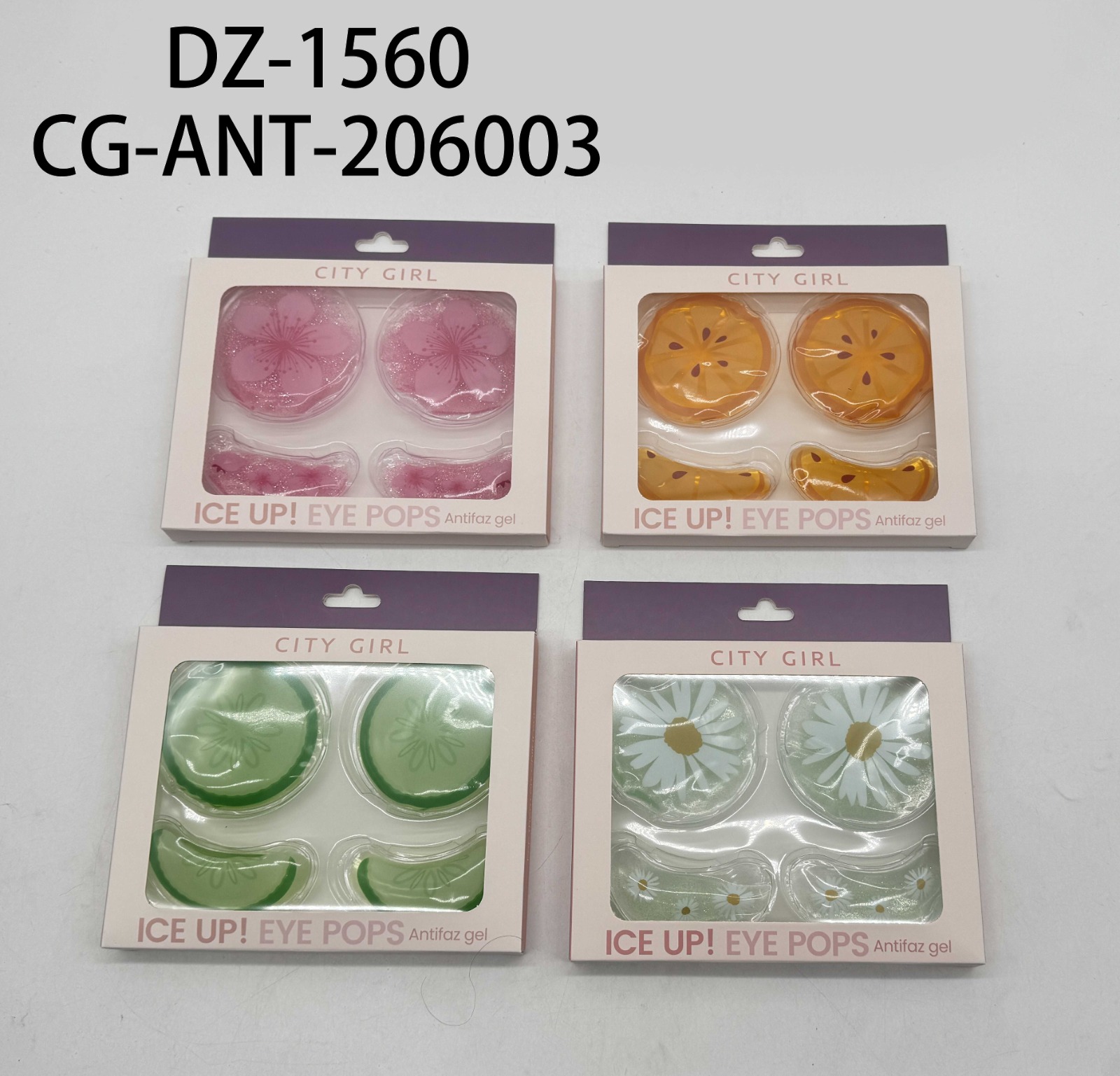 SET DE ANTIFAZ PARA OJOS Y OJERAS, 4 MODELOS CITY GIRL DZ-1560*120