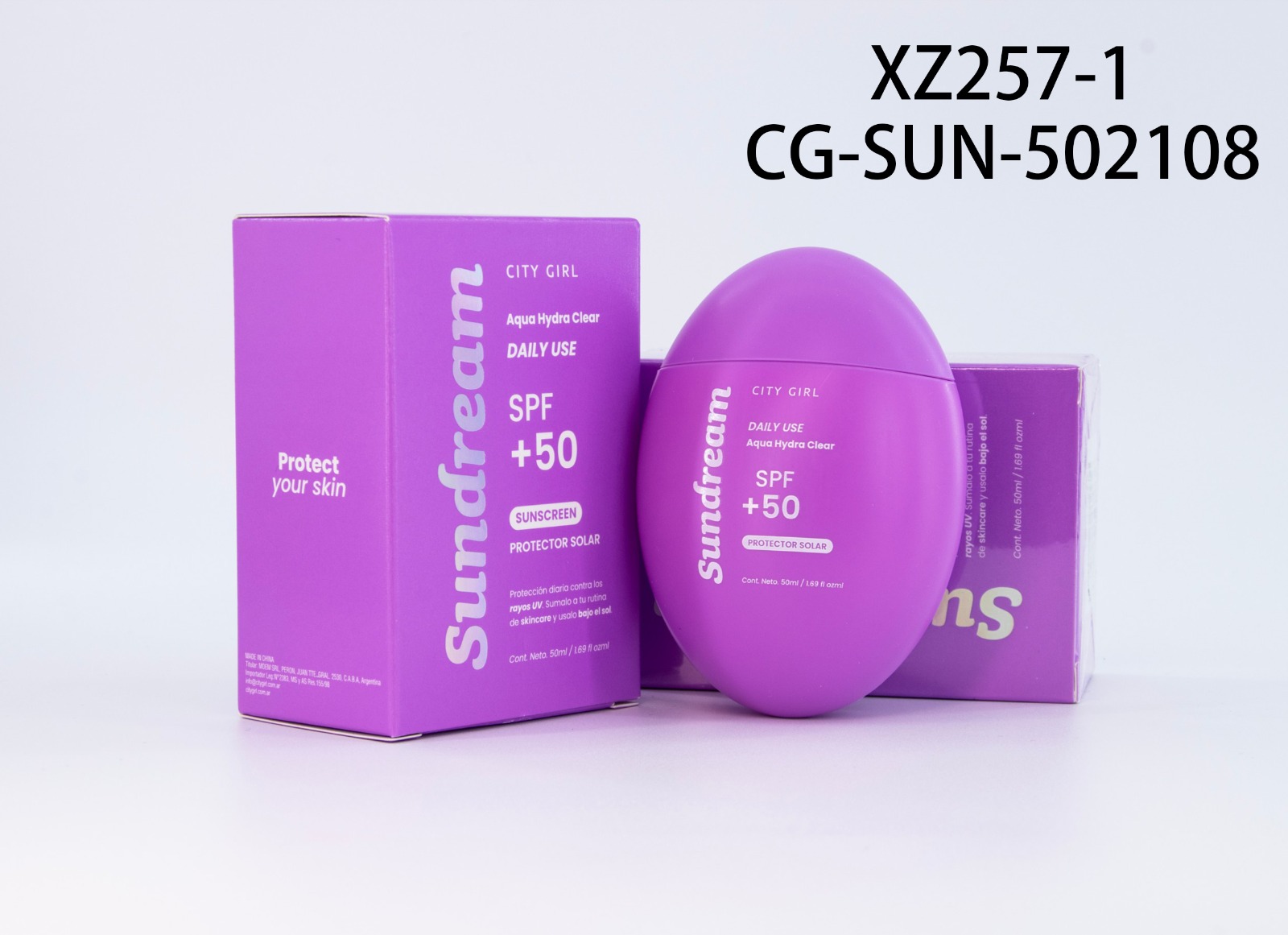 PROTECTOR SOLAR +50 AQUA HYDRA CLEAR 50ML CITY GIRL XZ257-1*144