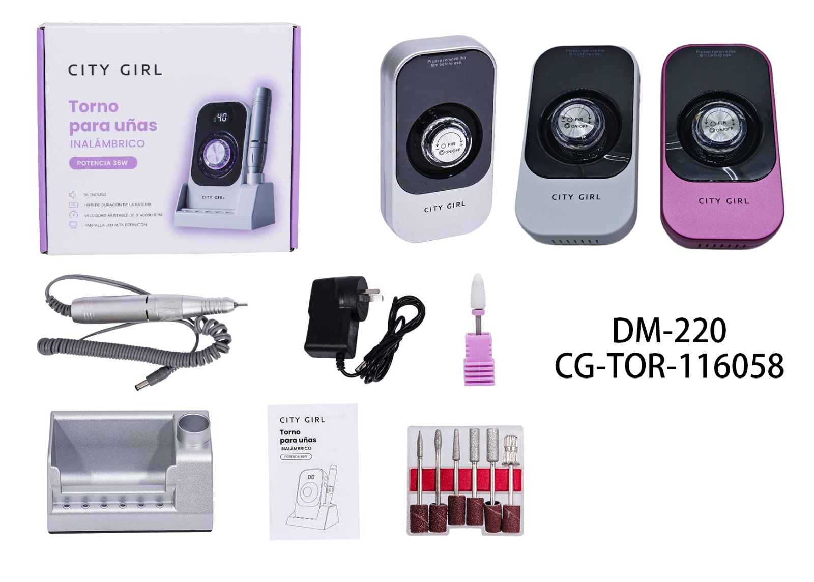 TORNO INALAMBRICO 40.000 RPM DM-220*24