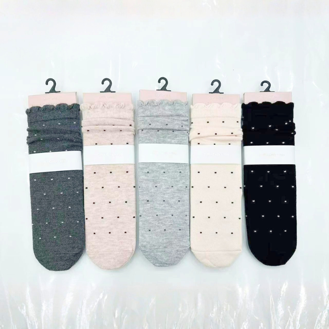 MEDIAS CON LUNARES, PAQUETE X10 PARES CITY GIRL G-2532014*500