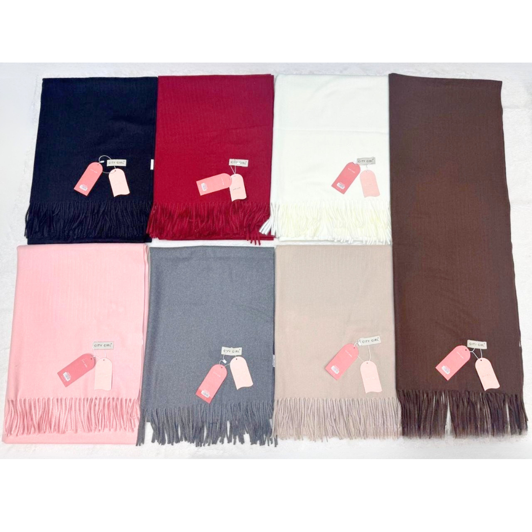 BUFANDA LISA, 7 COLORES CITY GIRL M-25116*100