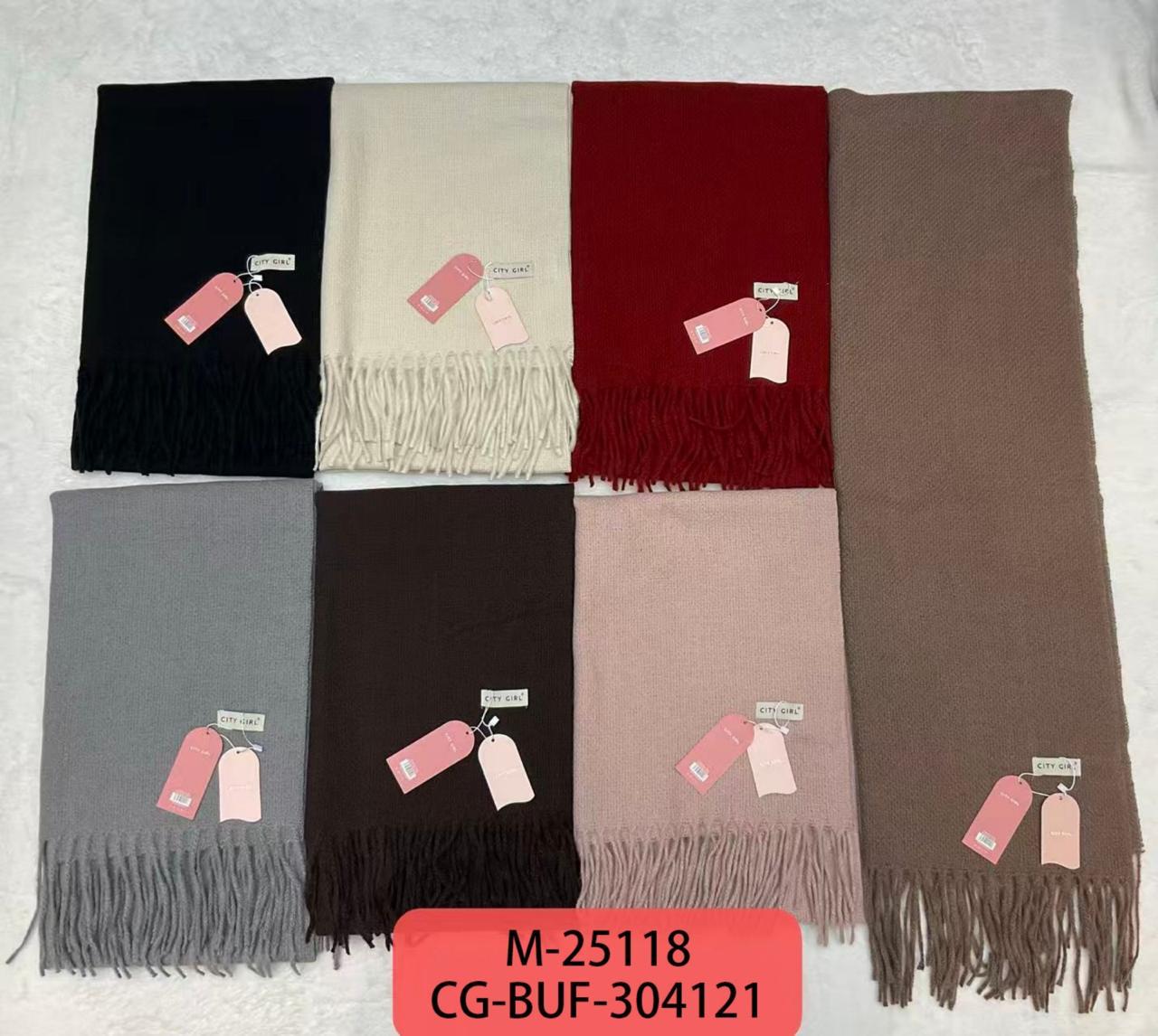 BUFANDA LISA, 7 COLORES CITY GIRL M-25118*100