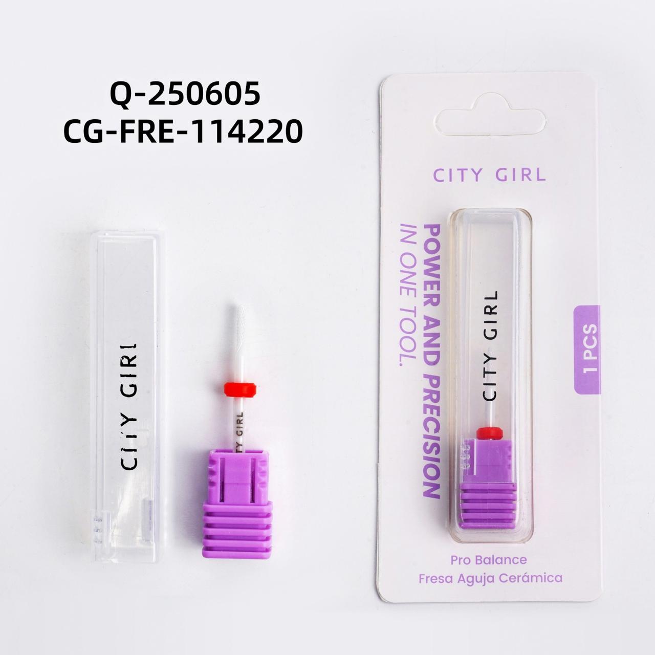 FRESA AGUJA CERÁMICA CINTA ROJA CITY GIRL Q-250605*1200