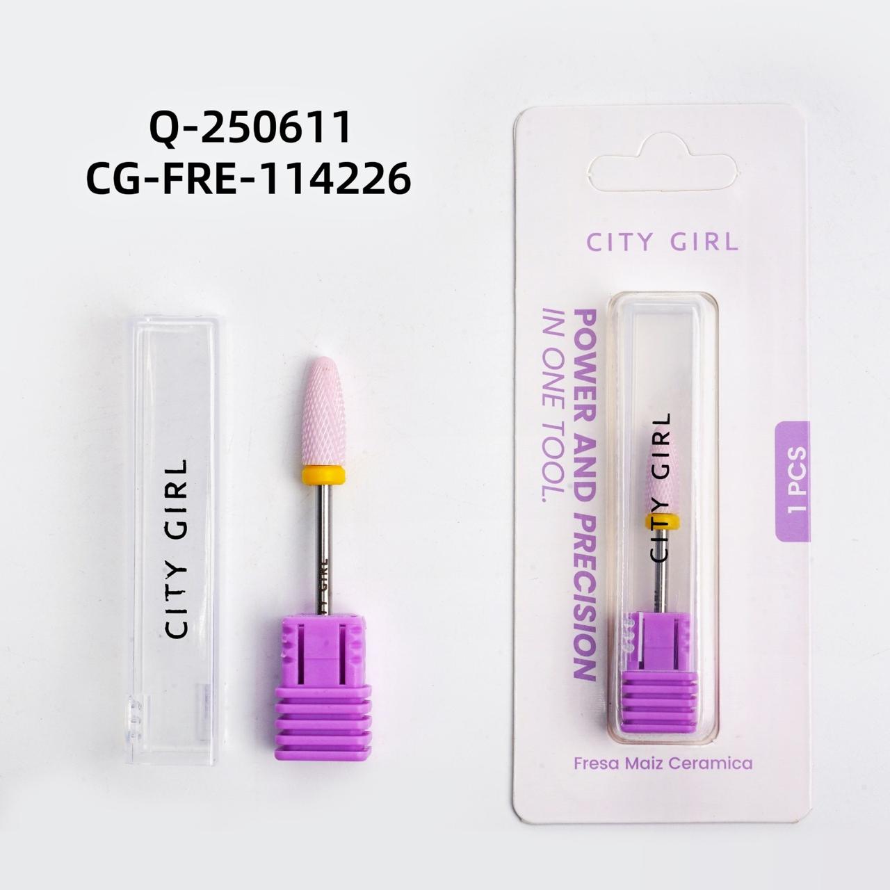 FRESA ROSA MAÍZ DE CERÁMICA CINTA AMARILLA CITY GIRL Q-250611*1200