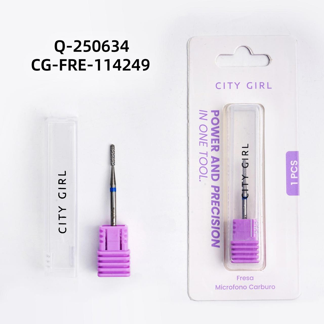 FRESA MICRÓFONO DE CARBURO CINTA AZUL CITY GIRL Q-250634*1200