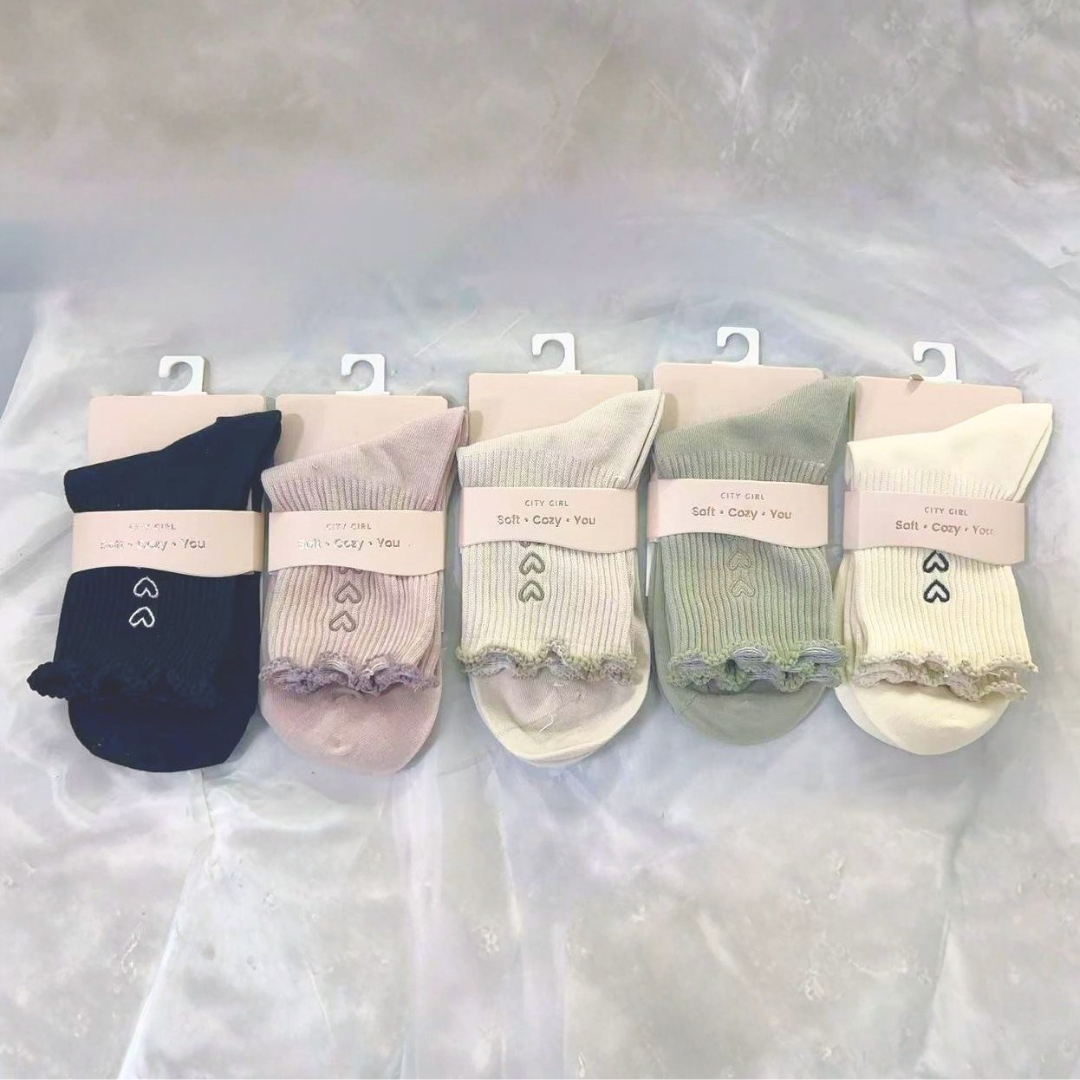 MEDIAS CON CORAZONES, PAQUETE X10 PARES CITY GIRL SM-31552-3*500