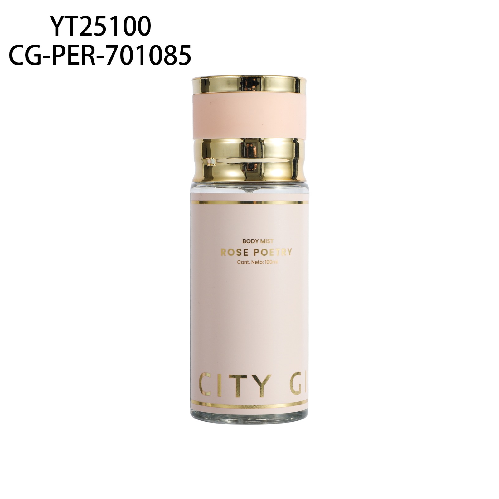 BODY MIST "ROSE POETRY" 100ML CITY GIRL YT25100*144