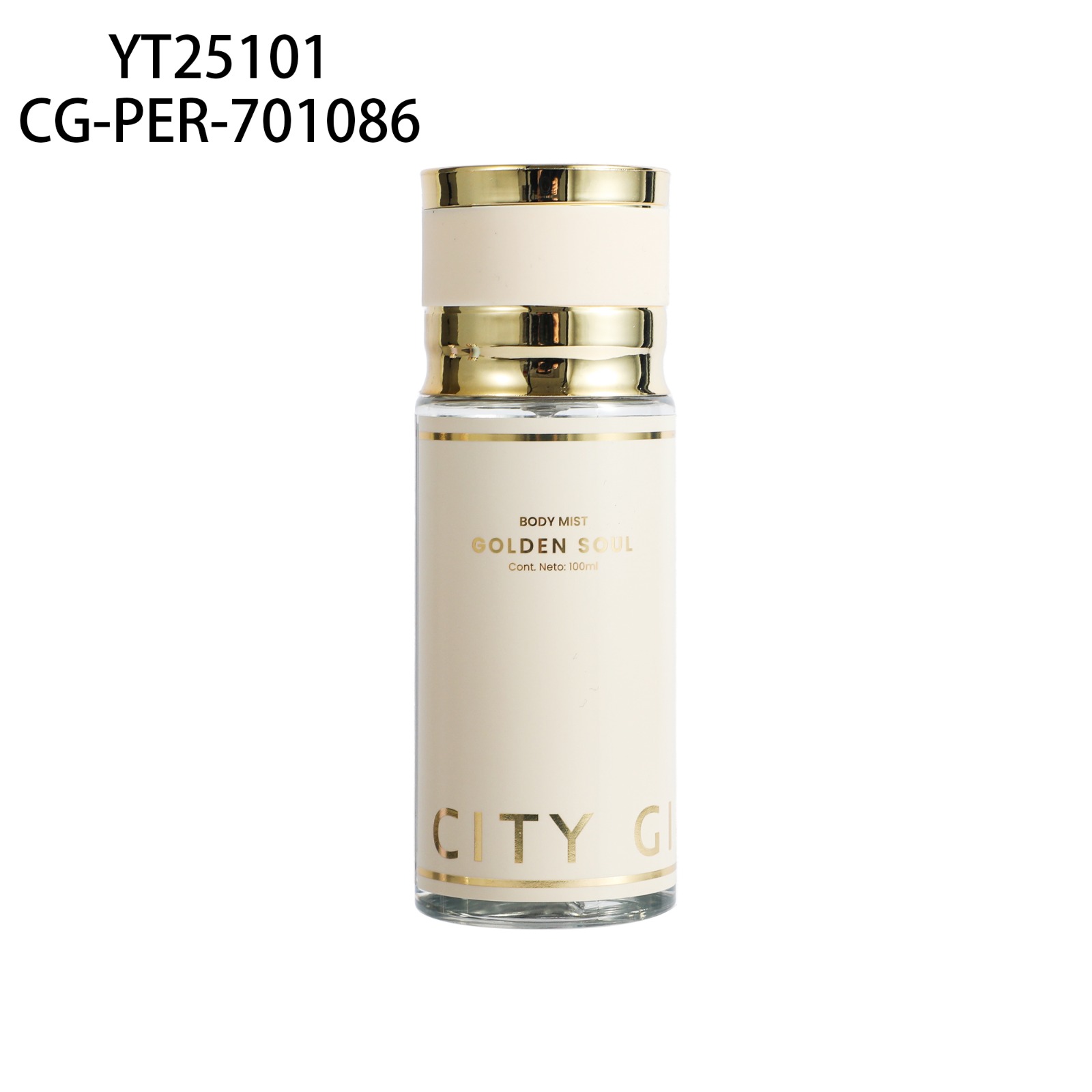 BODY MIST "GOLDEN SOUL" 100ML CITY GIRL YT25101*144