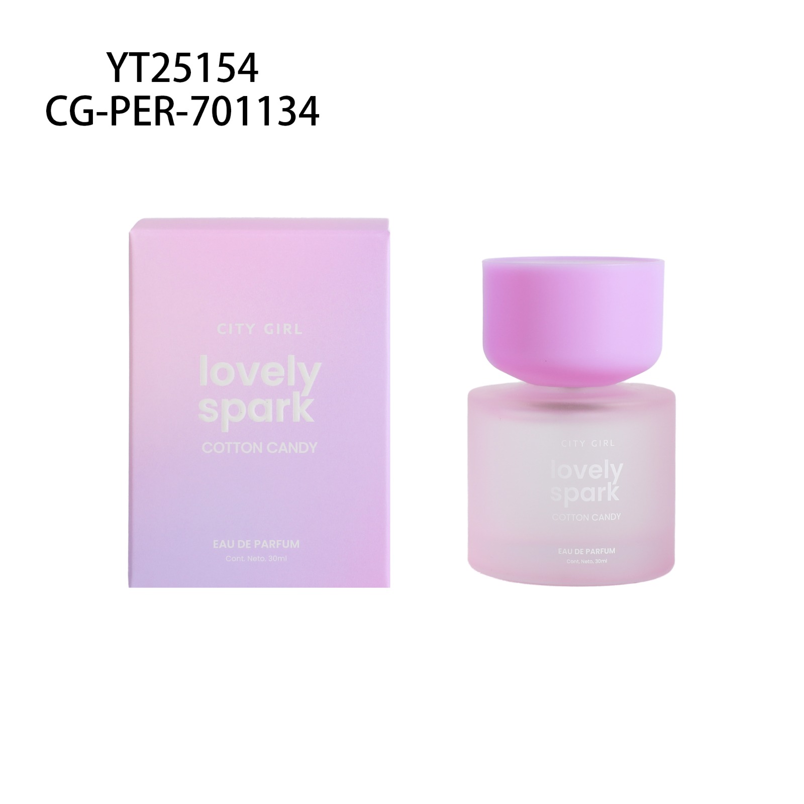 PERFUME LOVELY SPARK "COTTON CANDY" 30ML CITY GIRL YT25154*96
