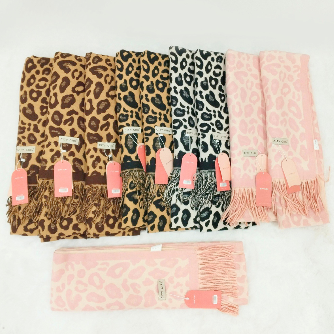 BUFANDA ANIMAL PRINT, 4 COLORES CITY GIRL JB-25101*100