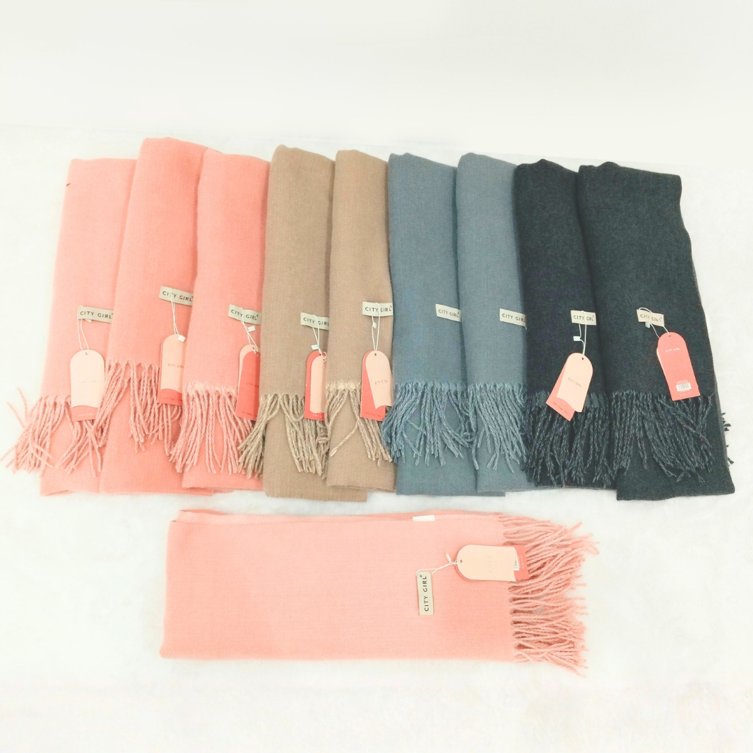 BUFANDA LISA, 4 COLORES CITY GIRL JB-25102*100