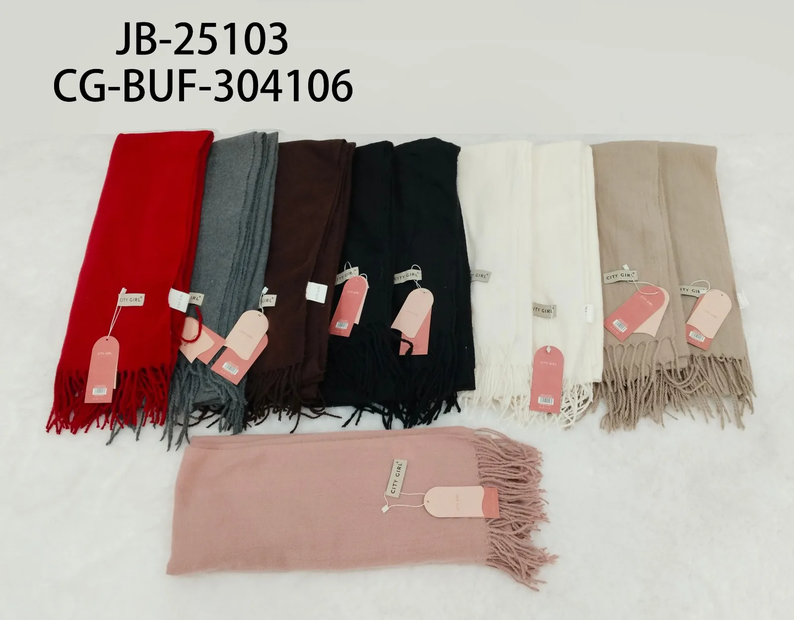 BUFANDA LISA, VARIOS COLORES CITY GIRL JB-25103*100
