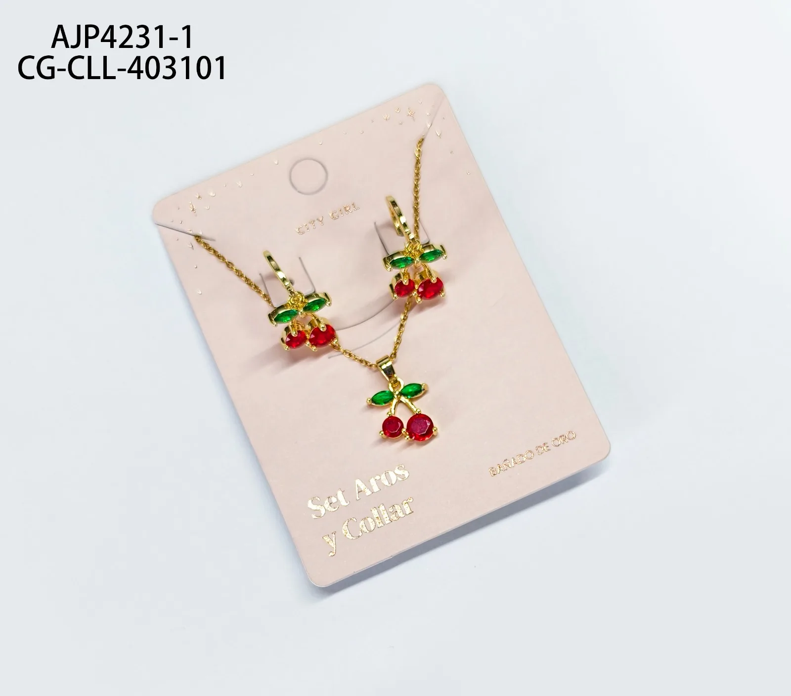 SET DE AROS Y COLLAR (BAÑADOS EN ORO) CITY GIRL AJP4231-1*600