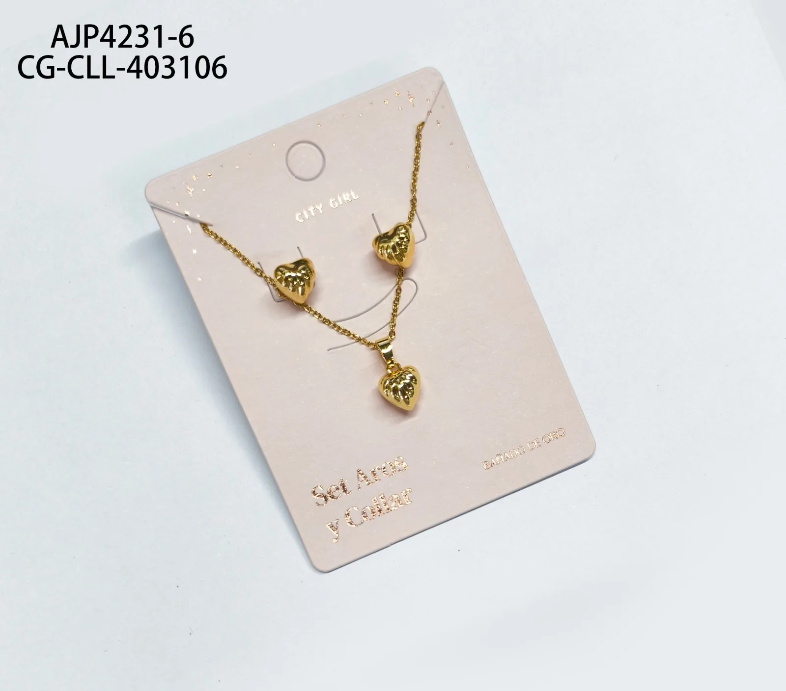 SET DE AROS Y COLLAR (BAÑADOS EN ORO) CITY GIRL AJP4231-6*600
