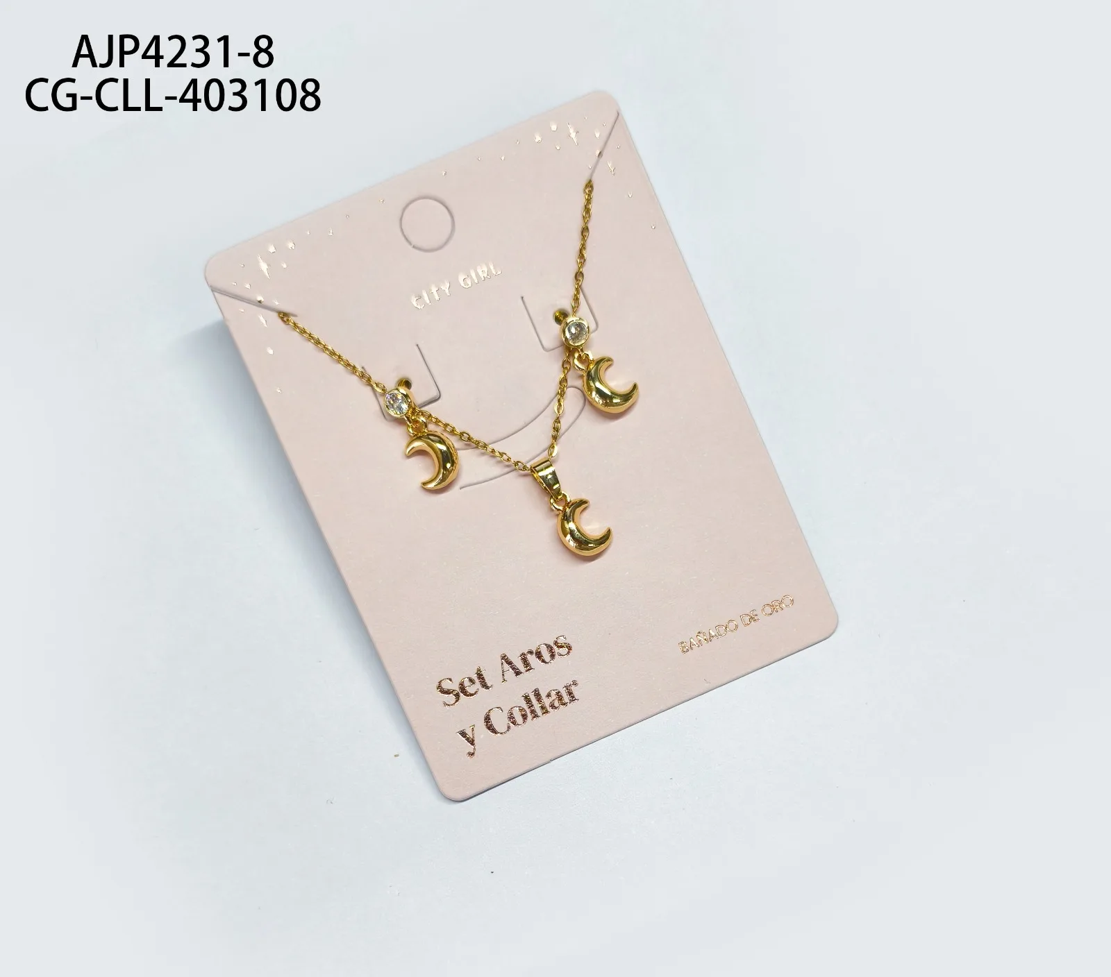 SET DE AROS Y COLLAR (BAÑADOS EN ORO) CITY GIRL AJP4231-8*600