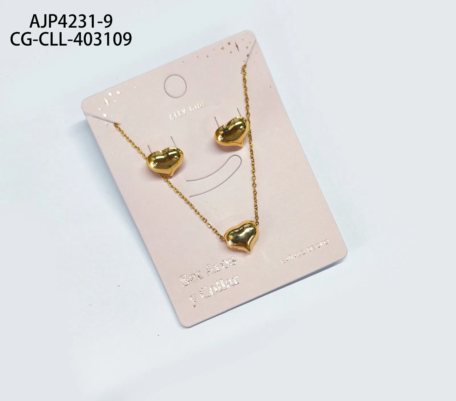 SET DE AROS Y COLLAR (BAÑADOS EN ORO) CITY GIRL AJP4231-9*600