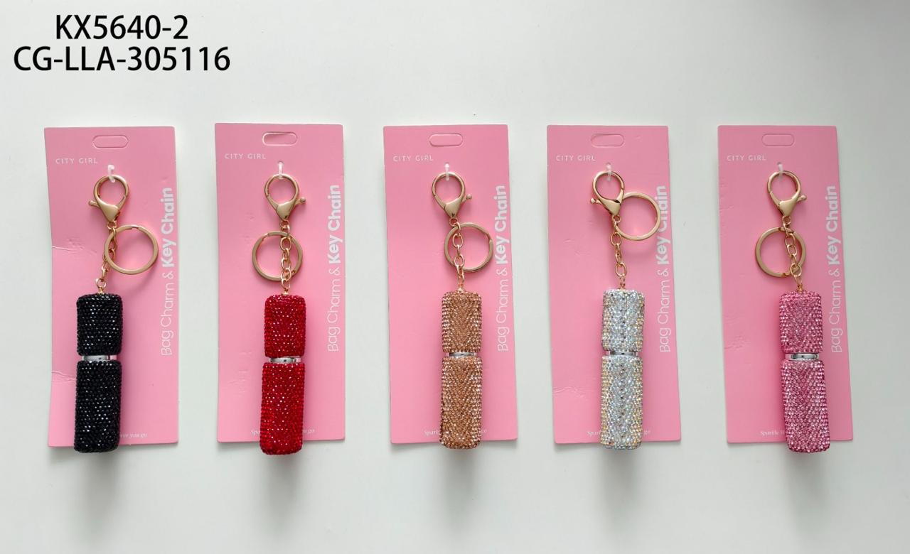 LLAVERO STRASS PERFUMERO, 5 COLORES CITY GIRL KX5640-2*600