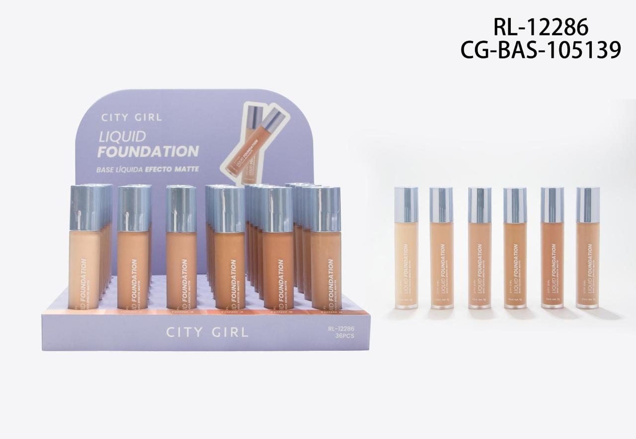 BASE LIQUIDA EFECTO MATTE CITY GIRL RL-12286*288